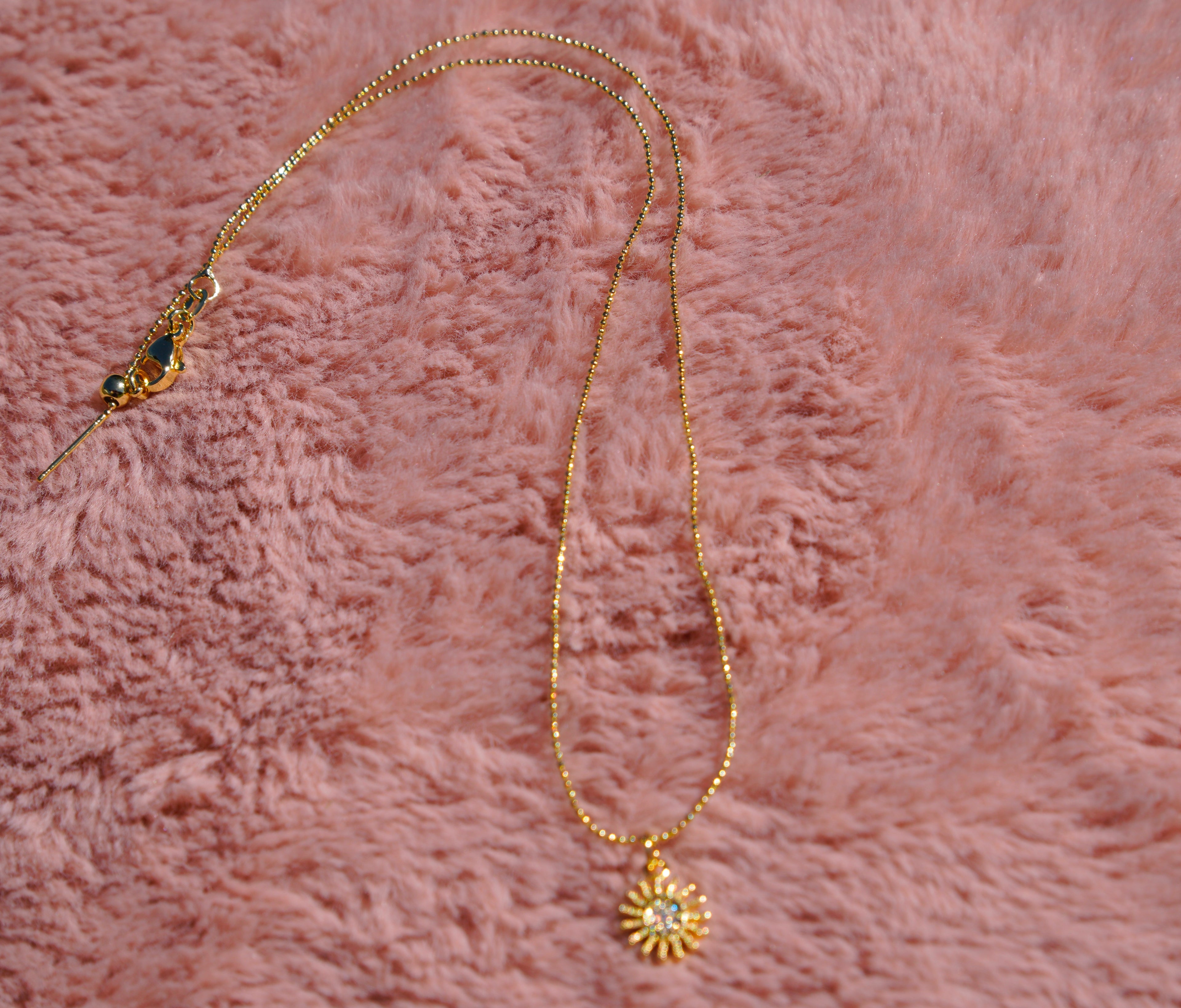 Golden Sun Pendant Necklace