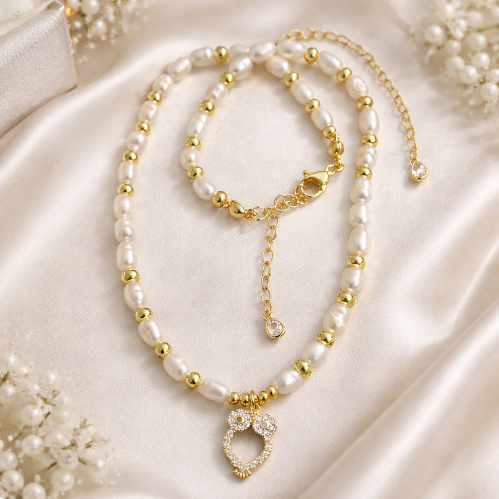Owl of Light – Freshwater Pearl Gift Set