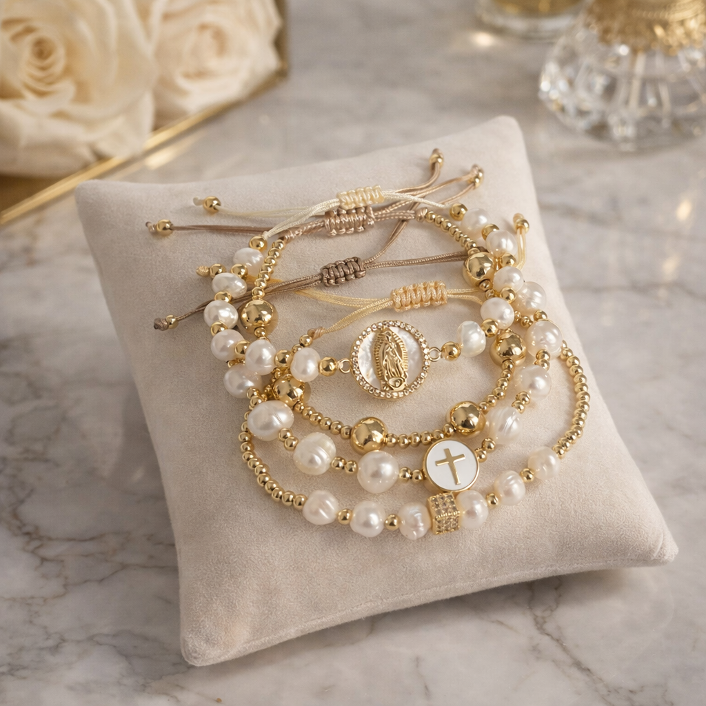 Pearlescent Radiance Bracelet Set