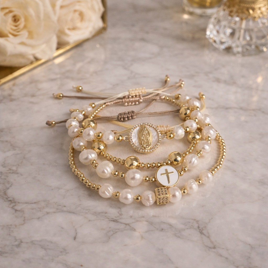 Pearlescent Radiance Bracelet Set
