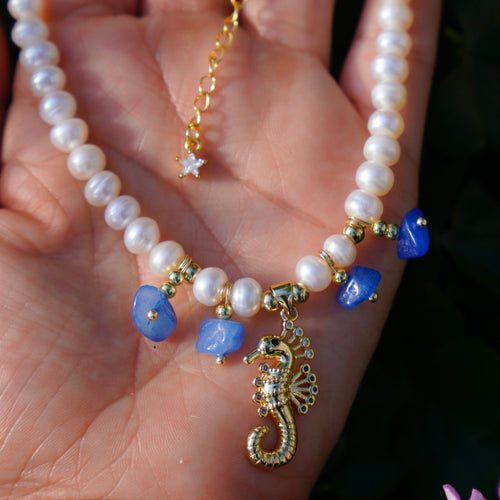 Collar Seahorse Pearl