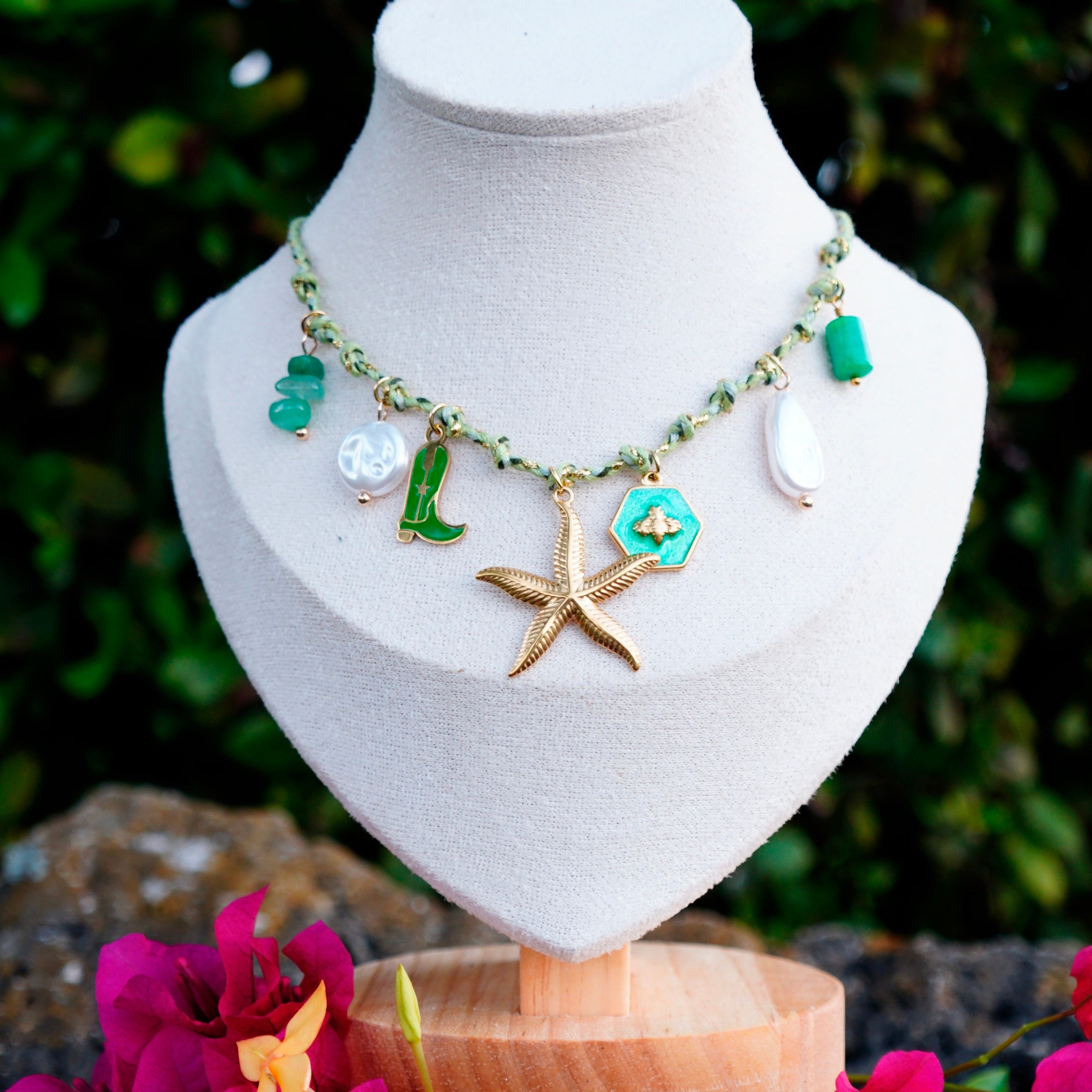 Sun, Sea & Luck Charm Necklace – Spring Collection