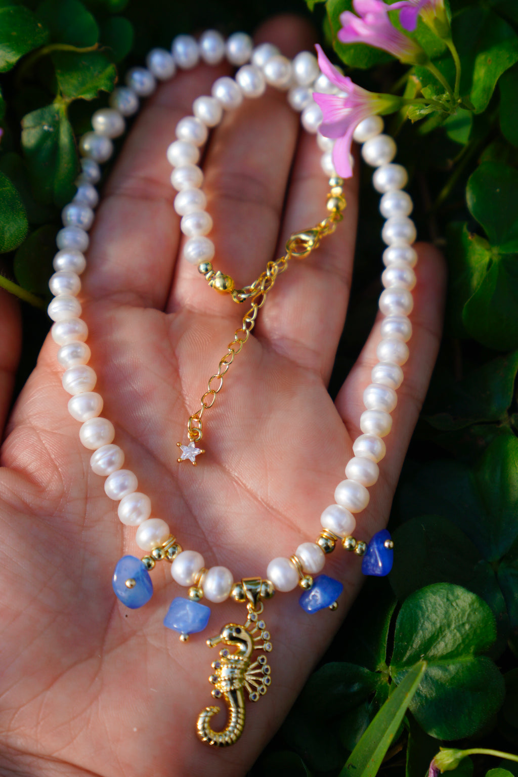 Collar Seahorse Pearl